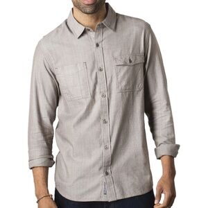 Toad&Co Men’s Long Sleeve Button Up Collared Shirt size XL color Tan